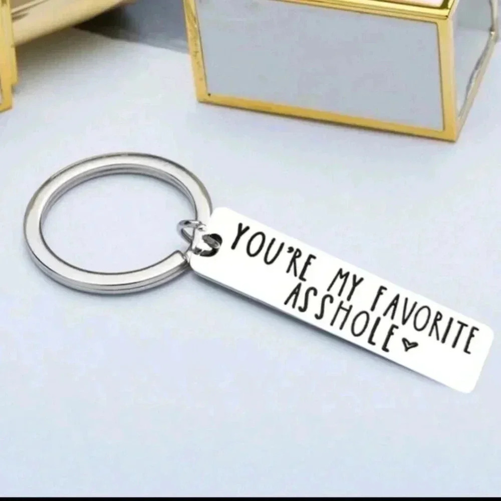 You're my favorite keychain love keyring mens women's gift relationship heart